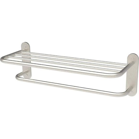 Double Towel Rack 24" Bathroom Towel Rack Towel Bar Brushed Nickel Stainless Ste - Picture 2 of 7